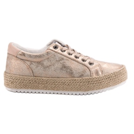 Betler Modische Espadrilles-Sneaker rosa