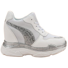 Weiße Sneaker mit Glitzer VICES