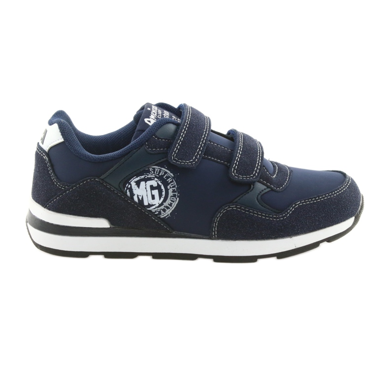 American Club BS01 Lederinnensohle weiß navy blau