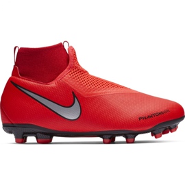 Nike Phantom Vsn Academy Df FG / MG Jr AO3287-600 Fußballschuhe rot rot