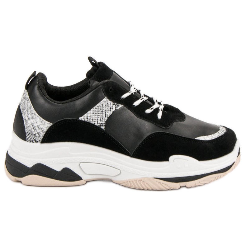 Schwarze Sneaker mit Muster