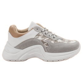 Kylie Sportschuhe mit Muster braun grau
