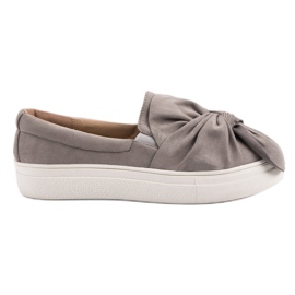 Wildlederslipper mit VICES-Schleife grau