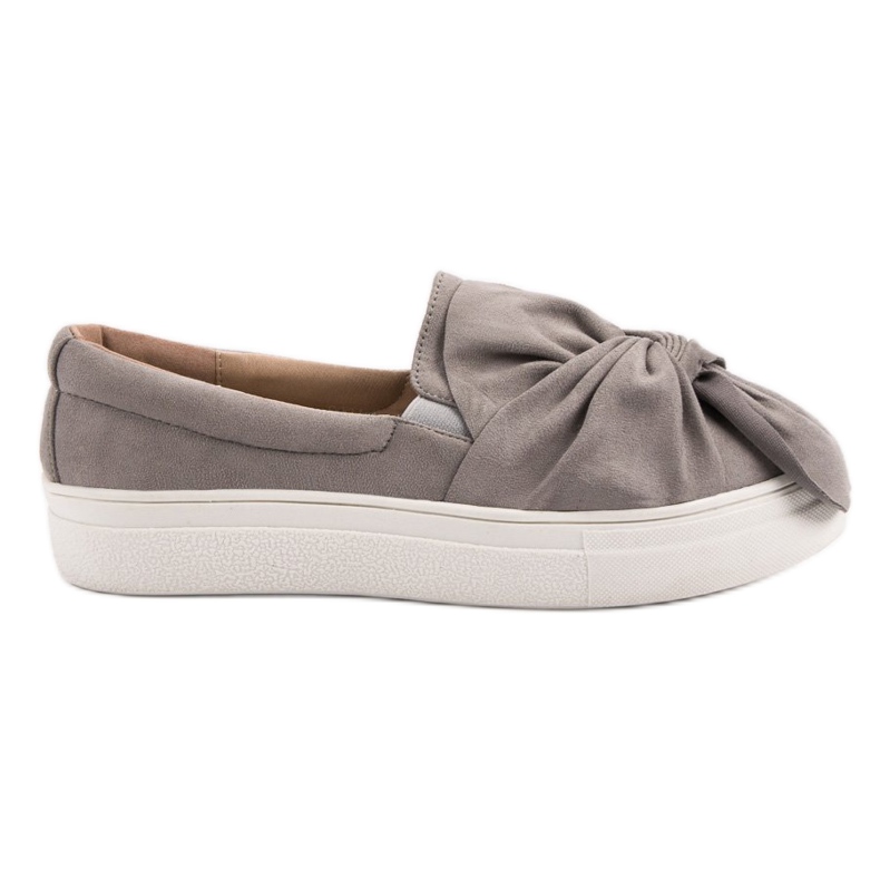 Wildlederslipper mit VICES-Schleife grau