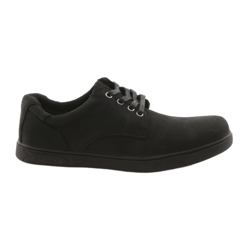 American Club Schwarz -Cycle -Herren -Lederschuhe