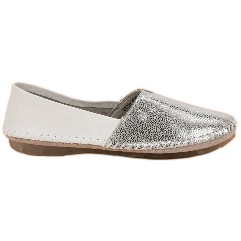 VINCEZA Leder Slipper grau