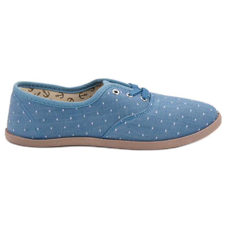 Turnschuhe mit Punkten blau