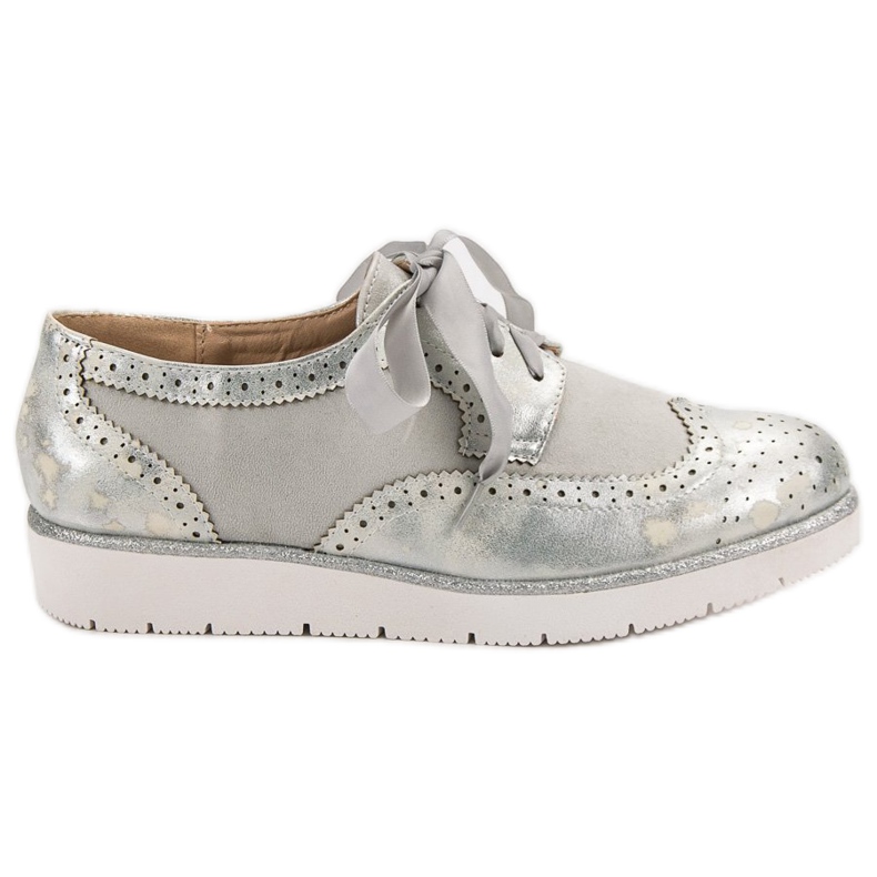 Vices Schuhe mit einem Band gebunden grau