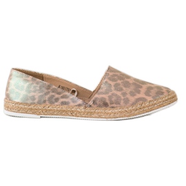 Kylie Gefleckte Espadrilles beige golden