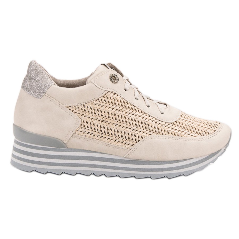 Aclys Sneakers mit Muster beige
