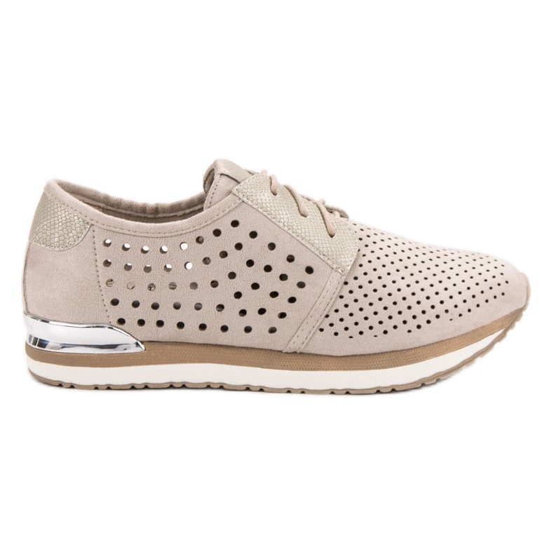 Aclys Durchbrochene beige Brogues braun gelb