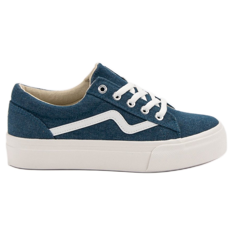 Kylie Modische Denim-Sneakers blau