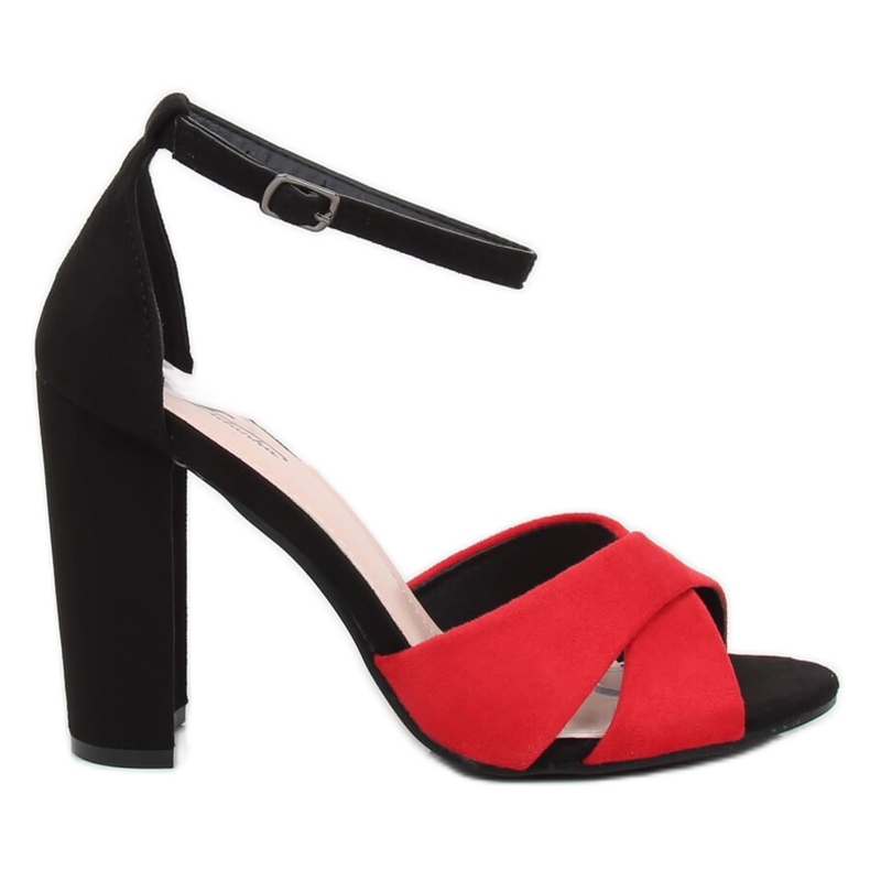 Sandalen am Pfosten rot und schwarz 369-34 Red