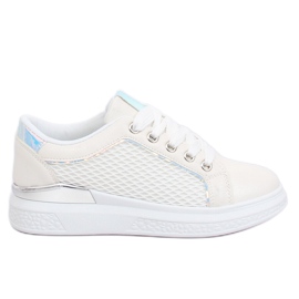 Weiße holografische Sneaker ZF-40 Weiß