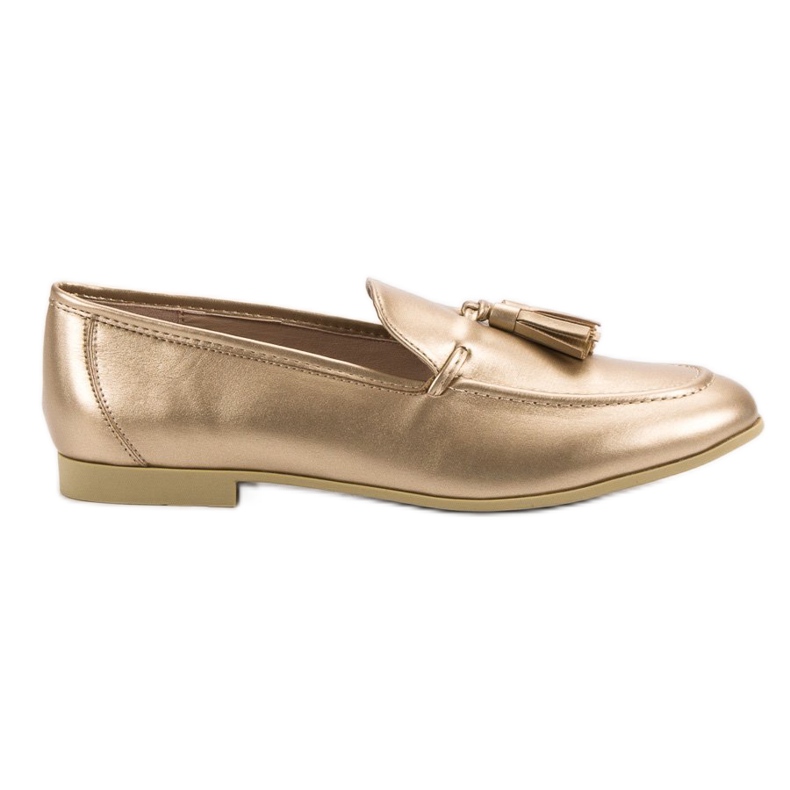 Goldene Loafer mit Fransen VICES