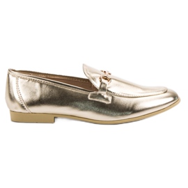 Lackierte goldene VICES Loafer