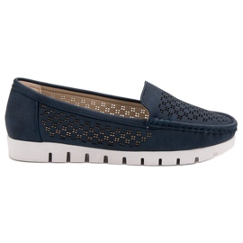 Vinceza Marineblaue Loafer navy blau