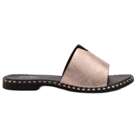 Filippo Bequeme, glänzende Hausschuhe gelb