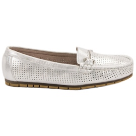 Kylie Silberne Loafer grau