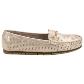 Kylie Glänzende Slipper gelb