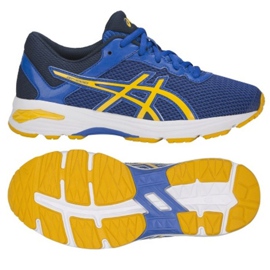 Laufschuhe Asics Gt 1000 6 Gs W C740N-4504 blau gelb navy blau