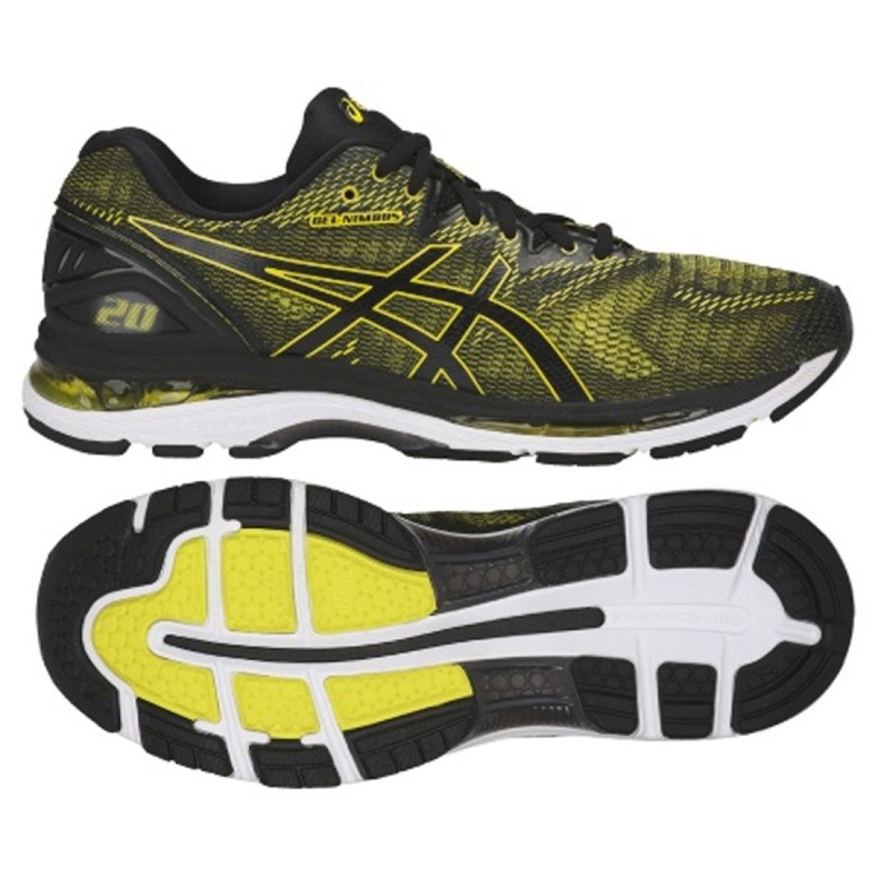 Asics Ascis Gel Nimbus 20 M T800N-8990 Laufschuhe schwarz gelb