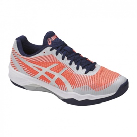 Asics Volley Elite Ff W B751N-0696 Volleyballschuhe weiß orange