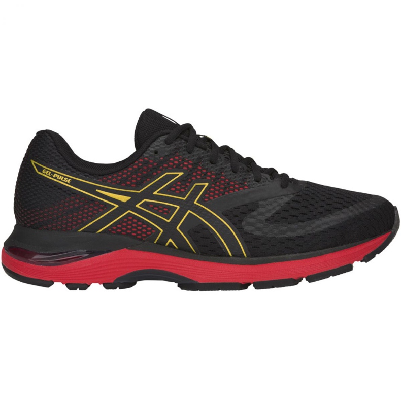Laufschuhe Asics Gel-Pulse 10 M 1011A604-001 schwarz rot gelb