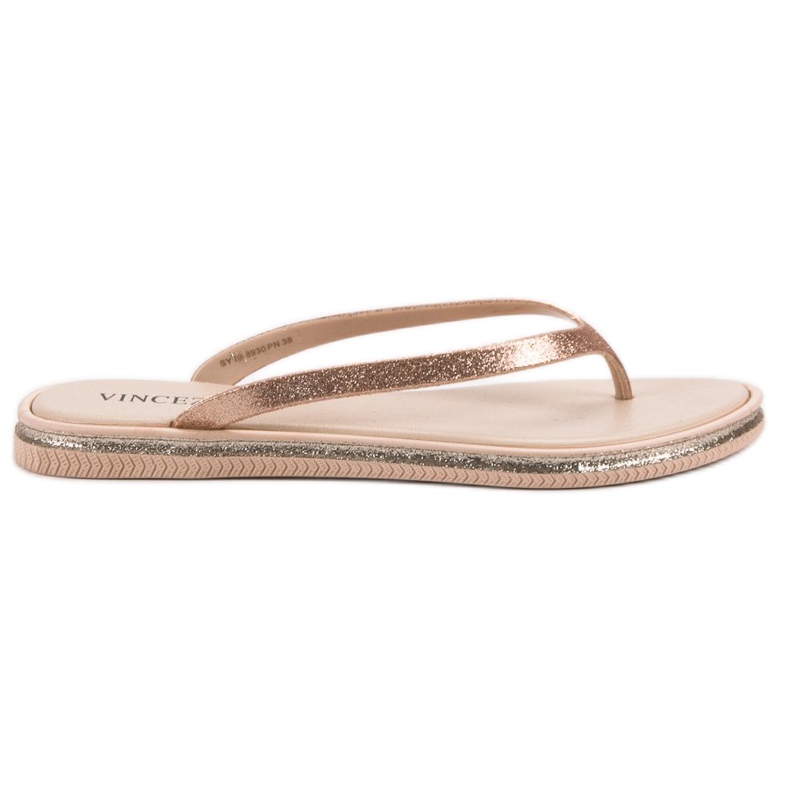 VINCEZA Glitzer-Flip-Flops rosa