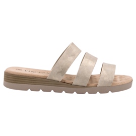 Goldene VINCEZA Hausschuhe