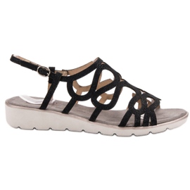 Kylie Modische schwarze Sandalen