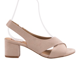 Kylie Sandalen aus Wildleder in Beige