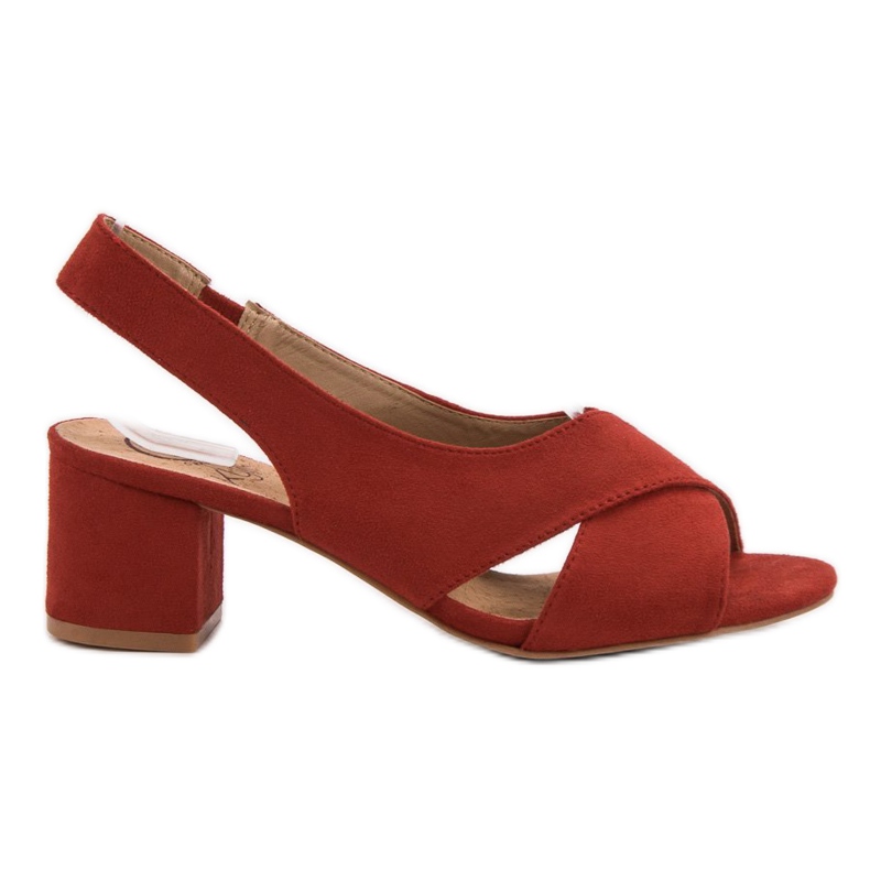 Kylie Rote Sandalen aus Wildleder