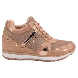 Cm Paris Rosa Sneaker mit Strasssteinen