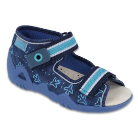 Befado gelbe Kinderschuhe 350P004 blau marineblau