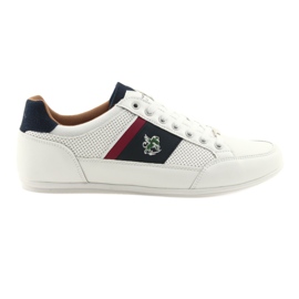 Mckey 901 weiße Herren Sportschuhe rot marineblau