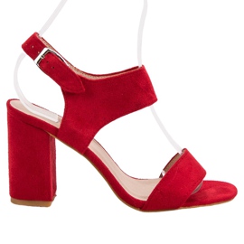 VINCEZA rote Sandalen