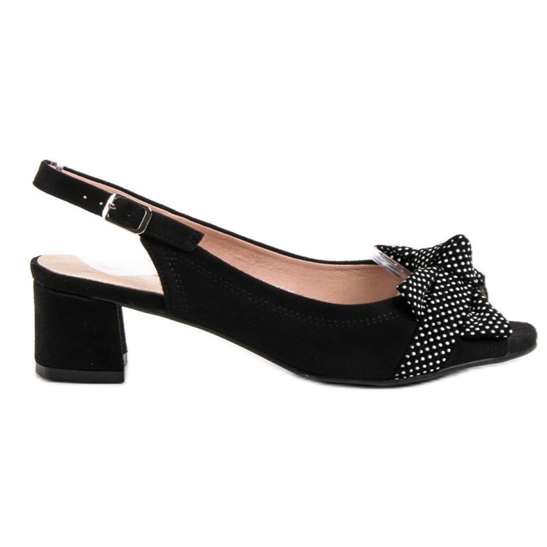 Filippo Wildledersandalen mit Schleife schwarz