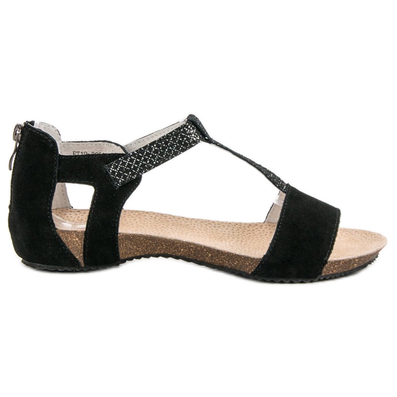 VINCEZA Ledersandalen schwarz