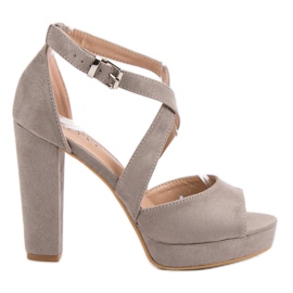 Seastar Wildledersandalen auf der Plattform grau