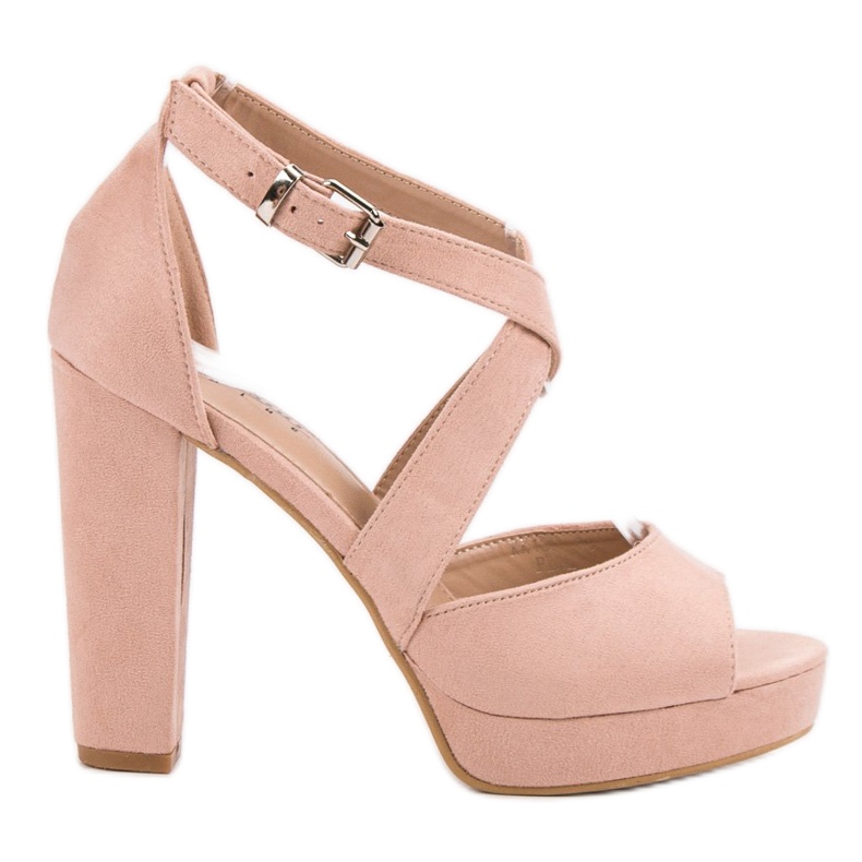 Seastar Wildledersandalen auf der Plattform rosa