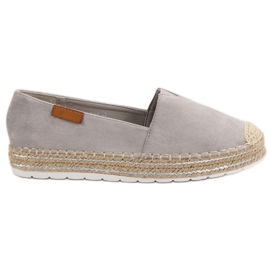 Espadrilles aus grauem Wildleder