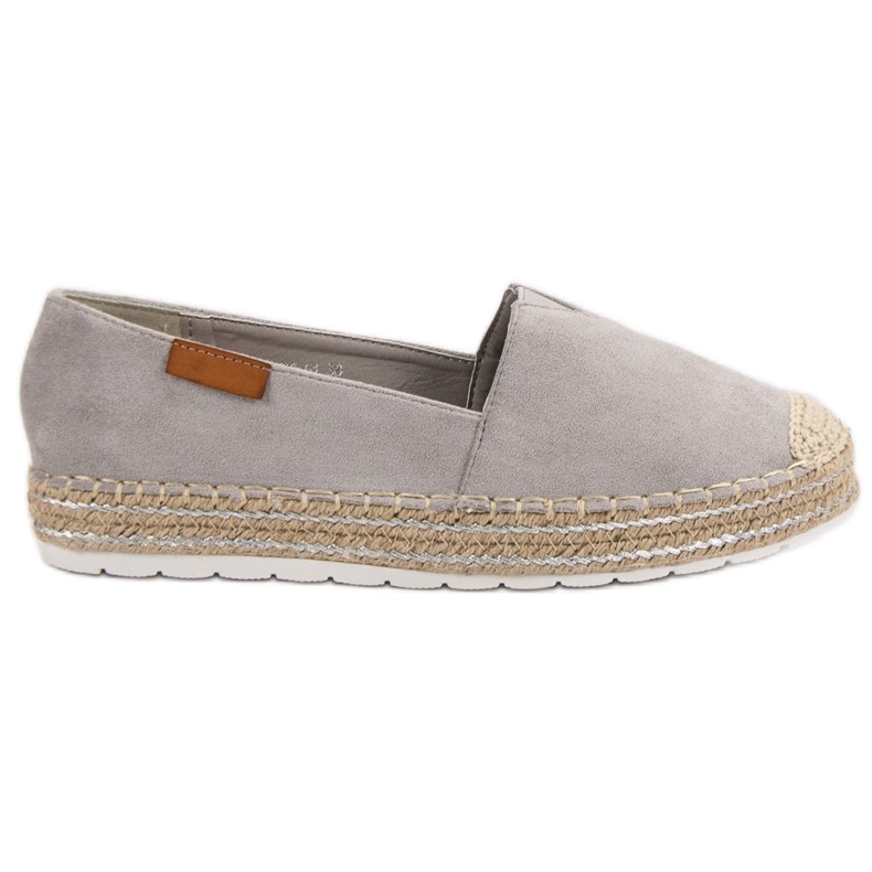 Espadrilles aus grauem Wildleder