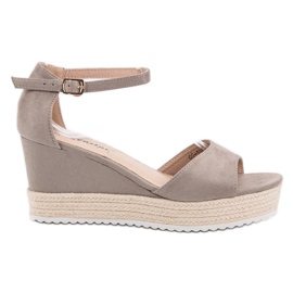 Seastar Graue Keilsandalen