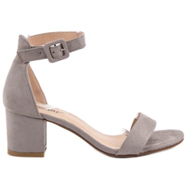 Seastar Graue Sandalen mit hohen Absätzen