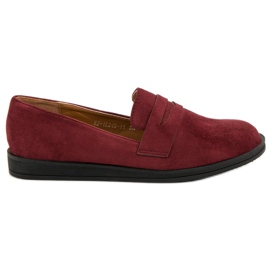 Best Shoes Burgunderfarbene Freizeit-Loafer rot