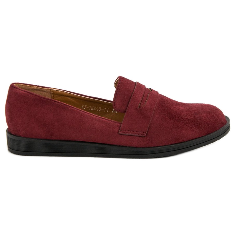 Best Shoes Burgunderfarbene Freizeit-Loafer rot