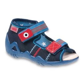 Befado gelbe Kinderschuhe 250P060 rot marineblau