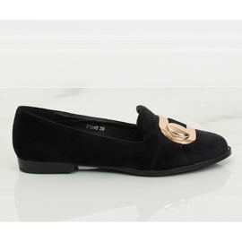 Schwarze Samtslipper F1048 Black II-GAT