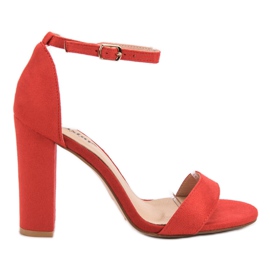 Seastar sexy Sandalen auf einer Bar rot